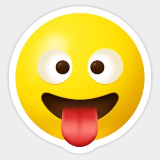 Crazy face emoji Sticker